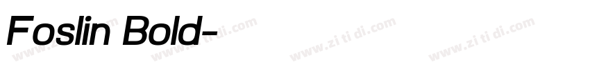 Foslin Bold字体转换